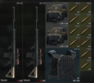 SR-25 plus bullet plus helmet plus body armor